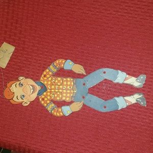 Antique Vintagr Howdy Doody jointed paper marionette